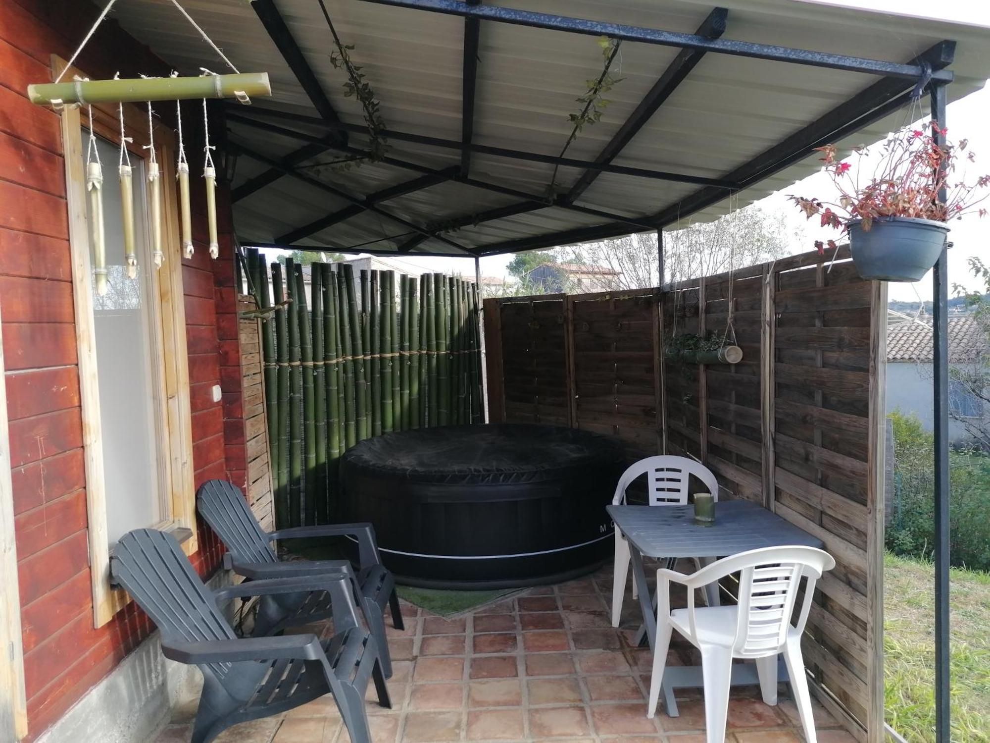 Charmant Chalet Pour 2 Personnes Spa Prive Massillargues-Attuech ภายนอก รูปภาพ